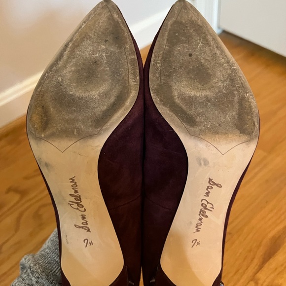 Sam Edelman Tonia Burgundy Suede Heels - Picture 5 of 5